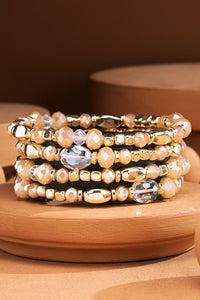 Layered Beaded Stretch Bracelet