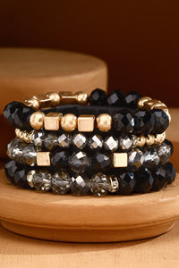 Layered Beaded Stretch Bracelet