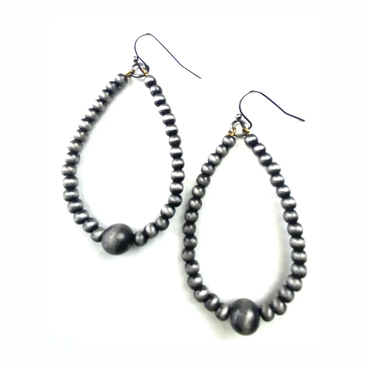 Faux Navajo Pearls Teardrop Earrings