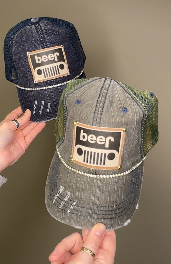 "Beer" Jeep Logo Trucker Cap
