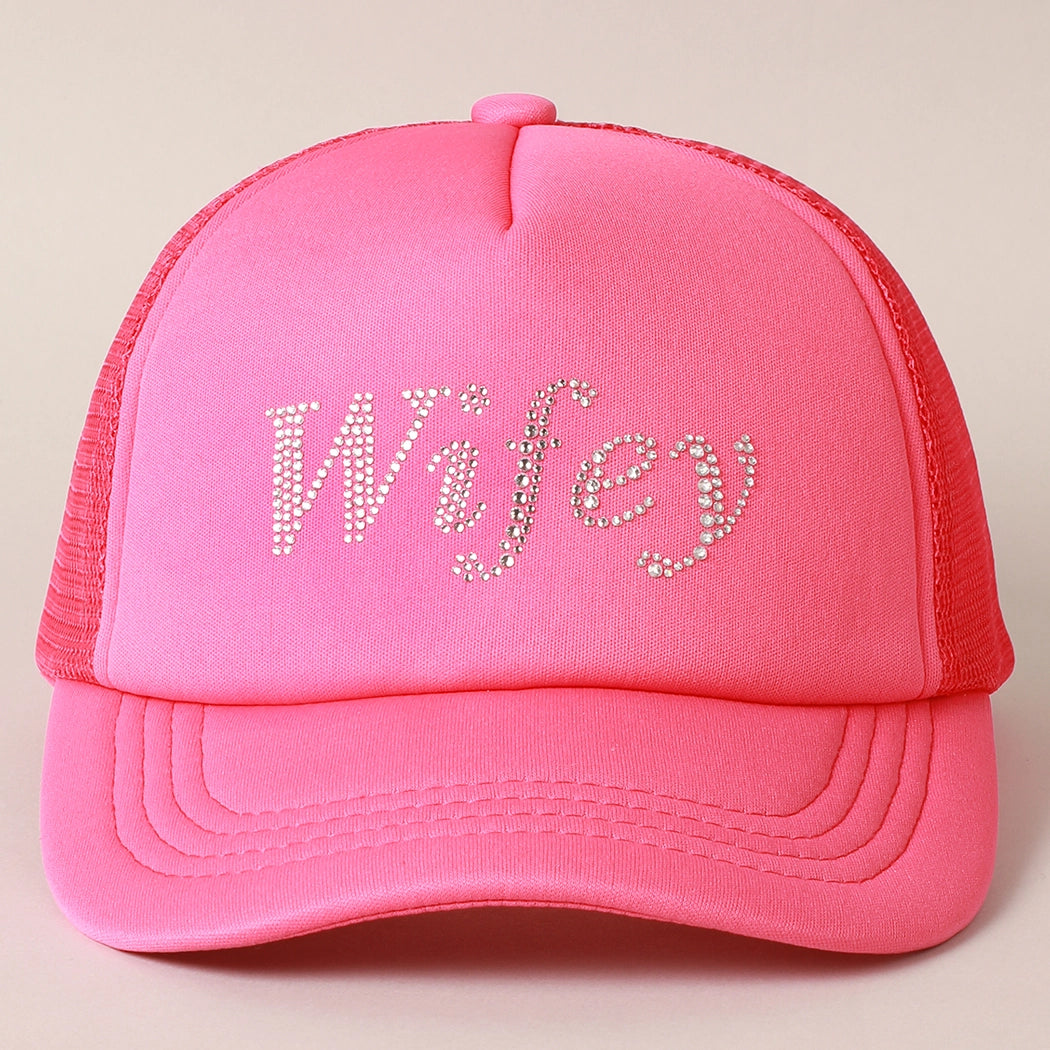 Wifey Rhinestone Trucker Cap