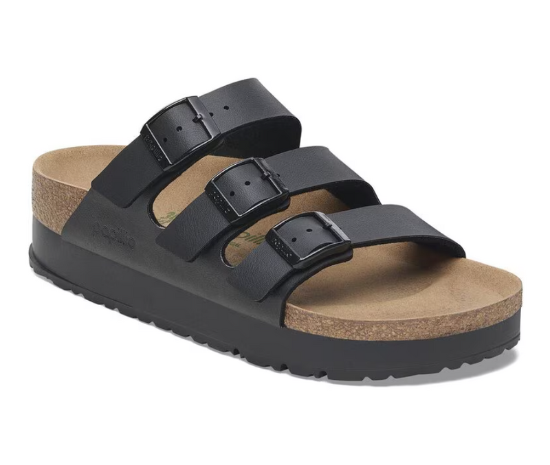 Birkenstock Florida Birko-Flor Flex Platform Sandals - Black (Medium/Narrow)