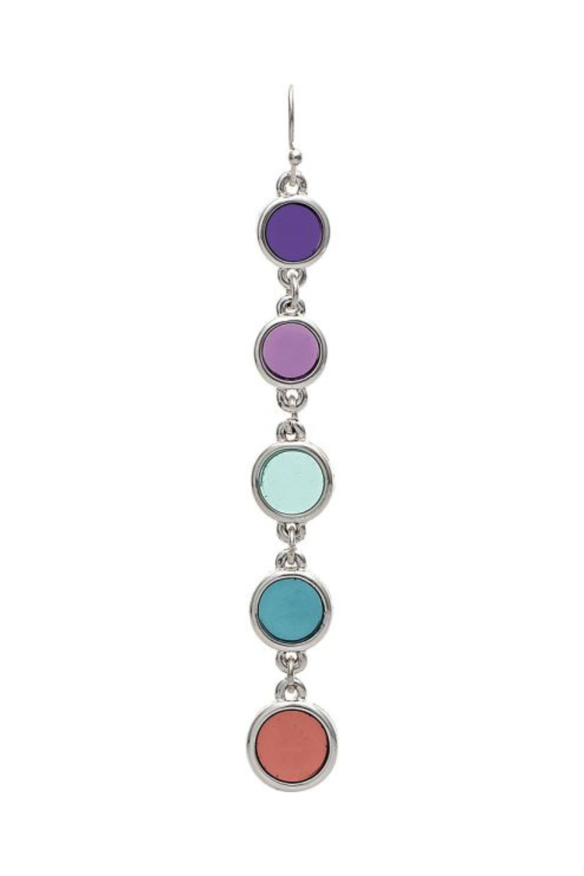 colored dot dangle earrings