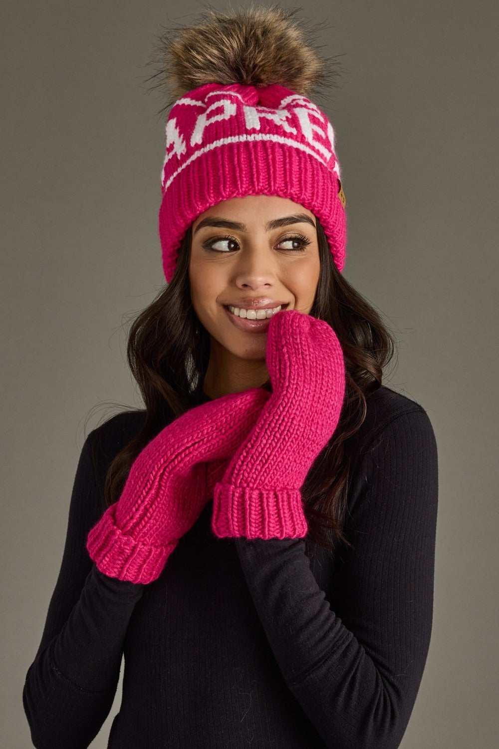 Jenny Cuffed Knit Mittens