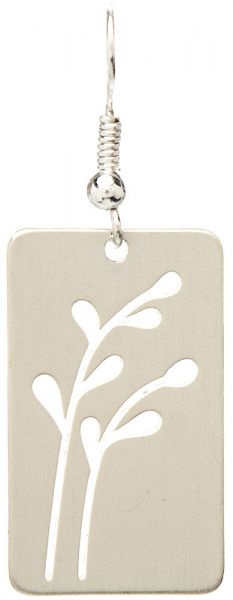 Silver Wildflower Cutout Design Earring