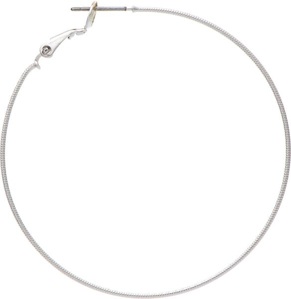 Silver 50mm Hoop Earrings