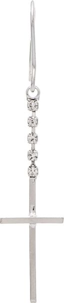 Cubic Zirconia Cross Dangle Earrings