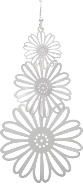 Triple Daisy Cutout Earrings