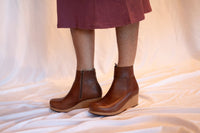 Birkenstock Ebba Leather Boots - Cognac (Medium/Narrow)