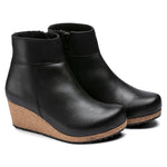 Ebba Leather Wedge Ankle Boot - Black (Medium/Narrow)