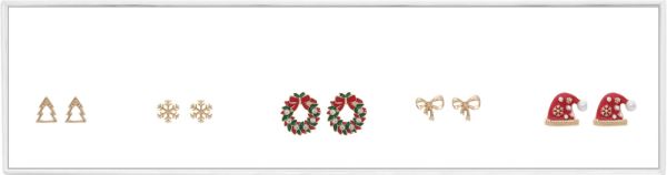 Dainty Holiday Earrings Set