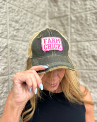Farm Chick Distressed Cap