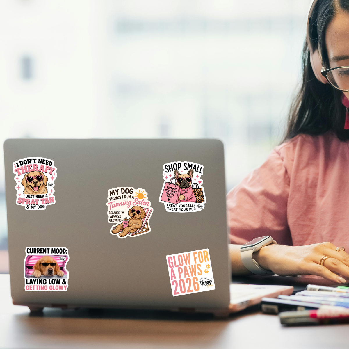 Glow for a Paws Event Stickers