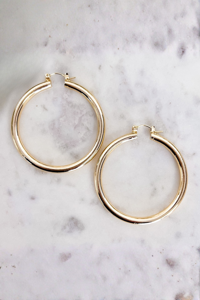 gold hoop earrings