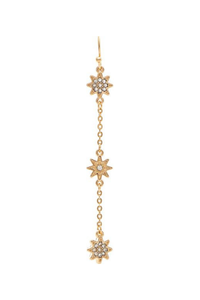 gold starburst dangle earrings