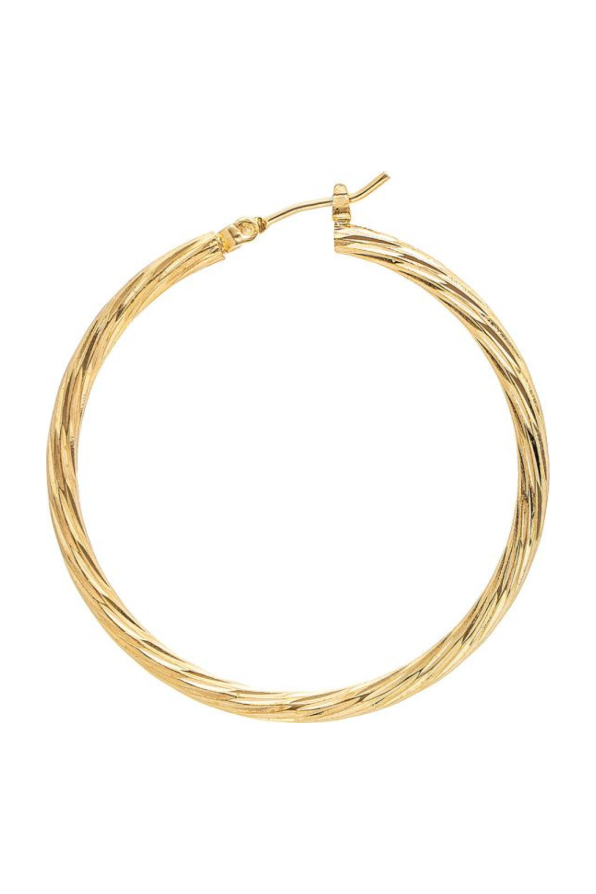 gold twisted hoop earrings