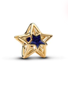Gold Star Openwork Charm