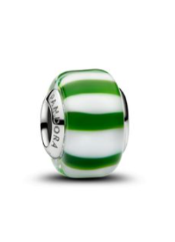 Green Peppermint Murano Glass Charm