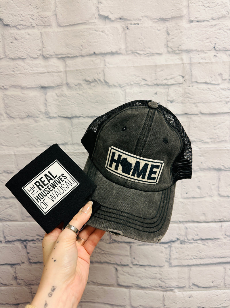 Wisconsin Home Distressed Trucker Cap