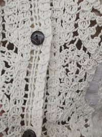 Lenore Crochet Button Down Blouse