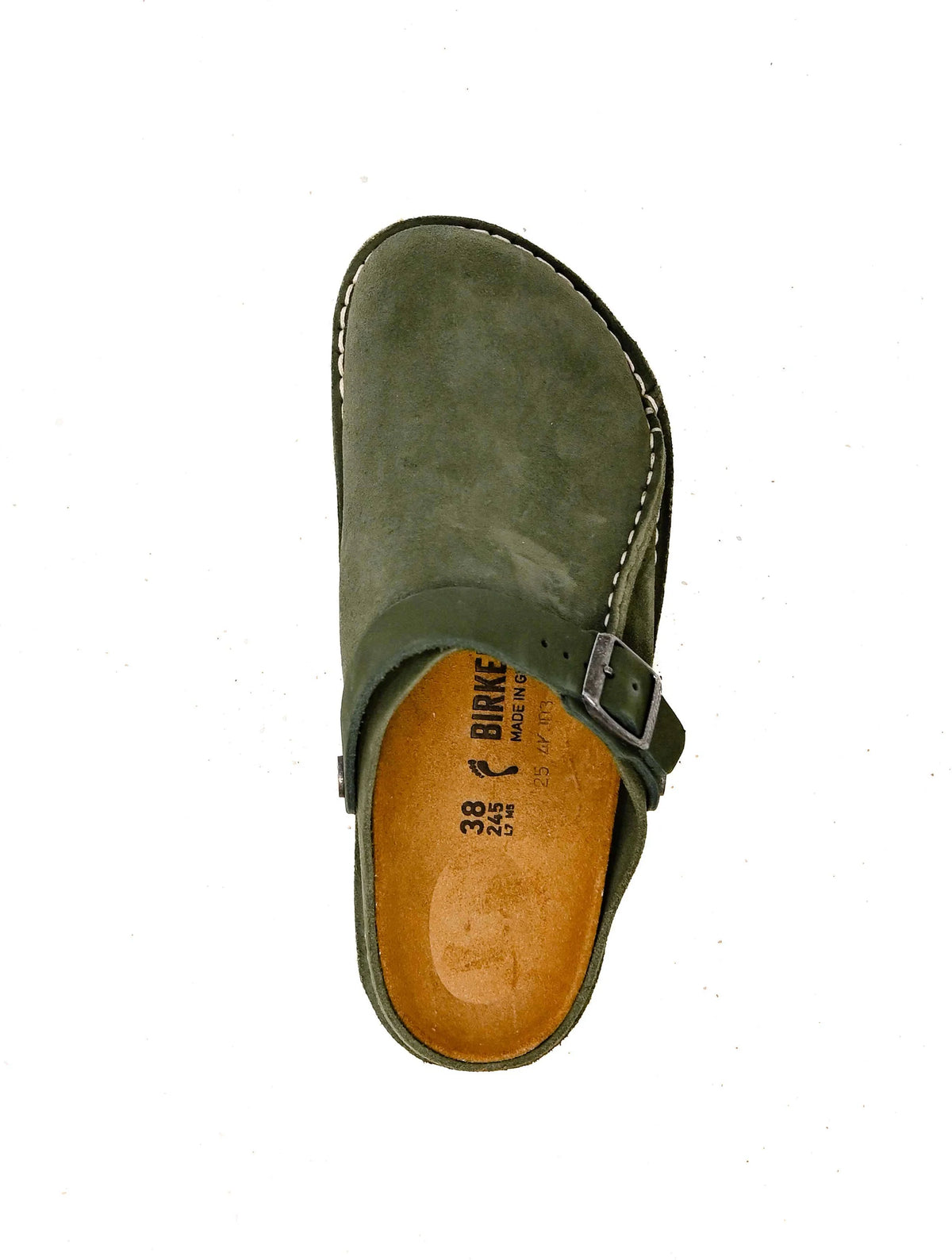 Birkenstock Lutry Suede Clogs - Thyme (Medium/Narrow)