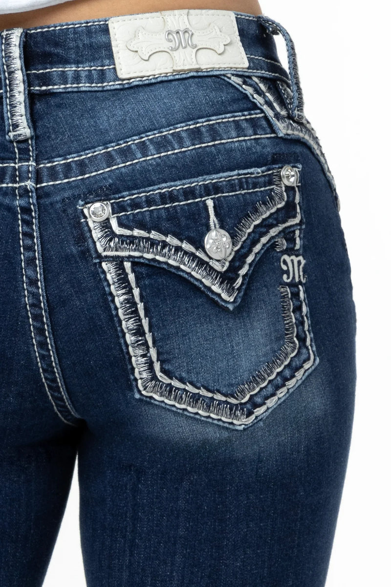 Miss Me Mid Rise Medium Wash Bootcut Jeans