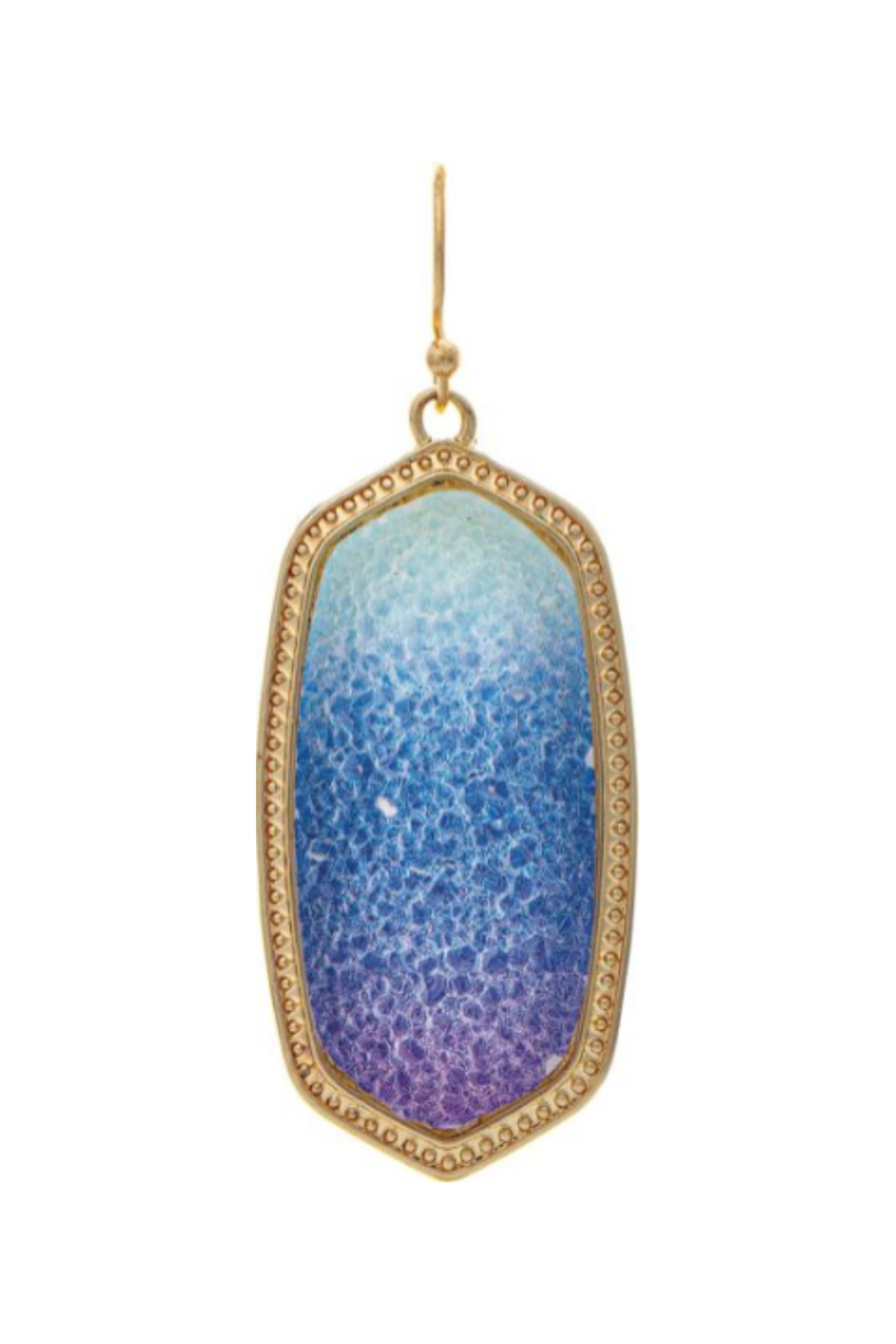 multi-colored druzy dangle earrings