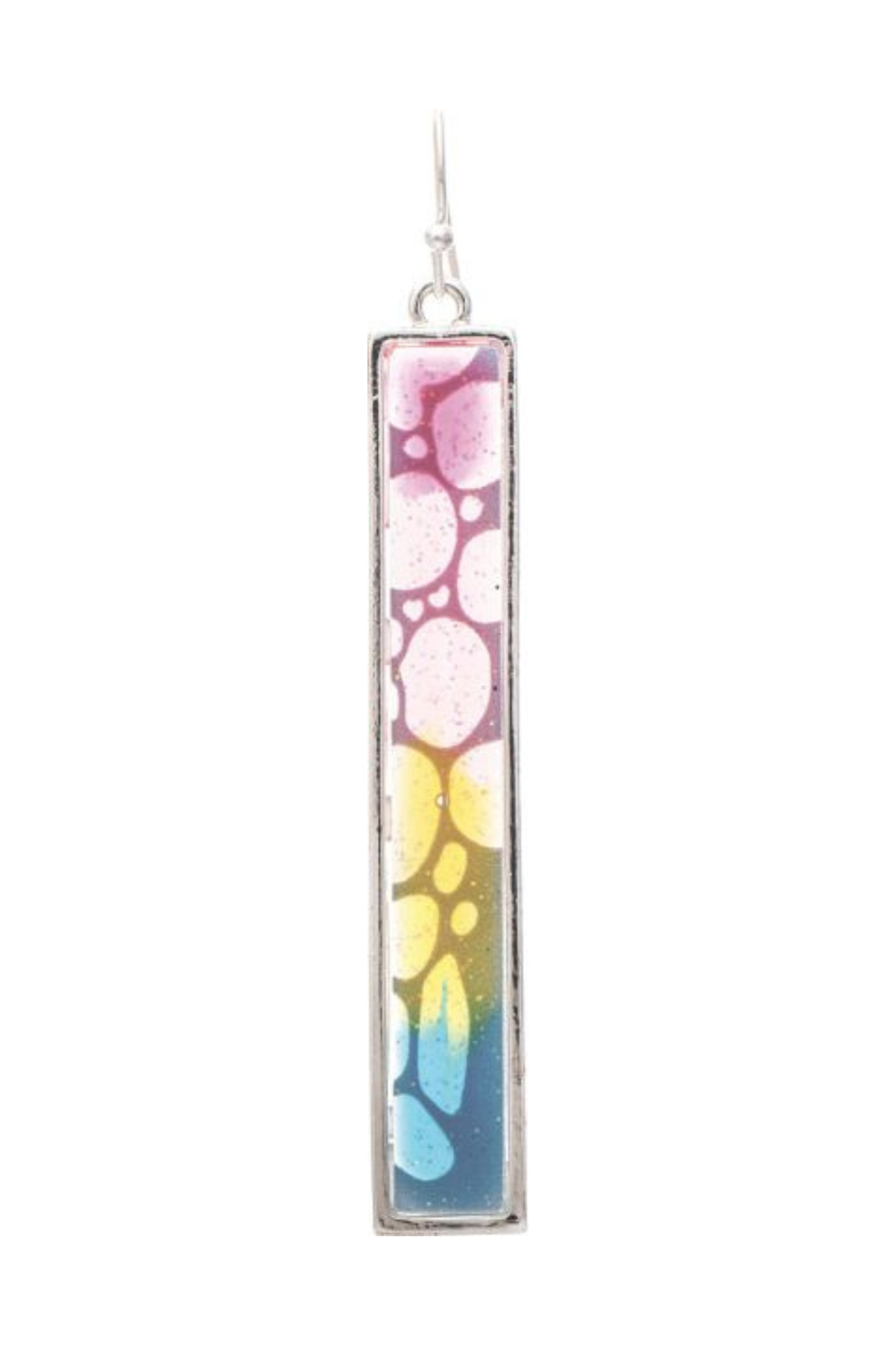 multi colored bubble pattern earrings