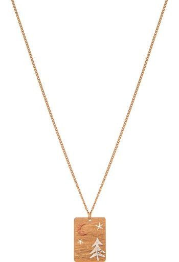 Mixed Metal Landscape Necklace