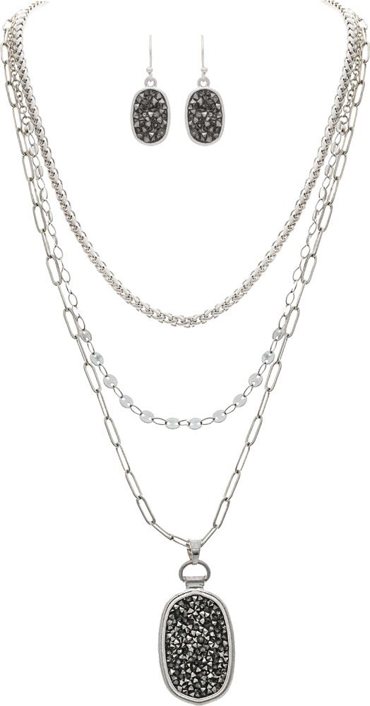 Gray Hematite Jewelry Set