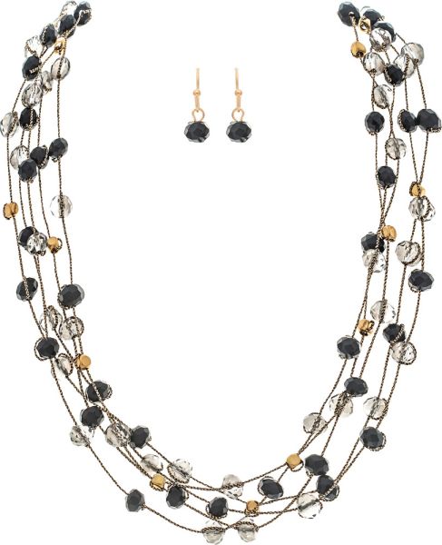 Gold & Black Layered Necklace