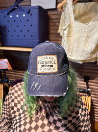 "I Had My Patience Tested" Distressed Trucker Cap
