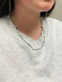 Cameron Paperclip Pearl Chain