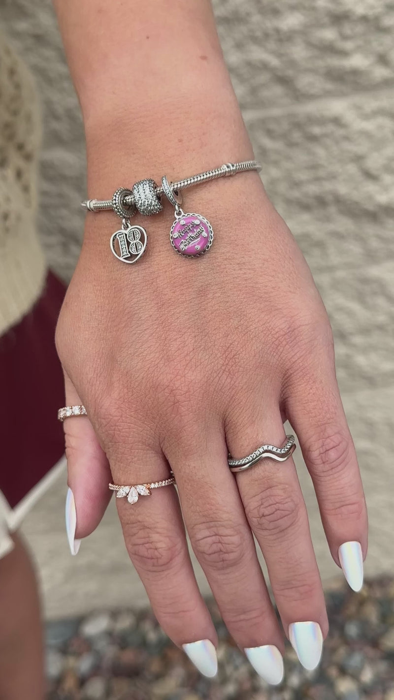 Sparkling Silver Wave Ring