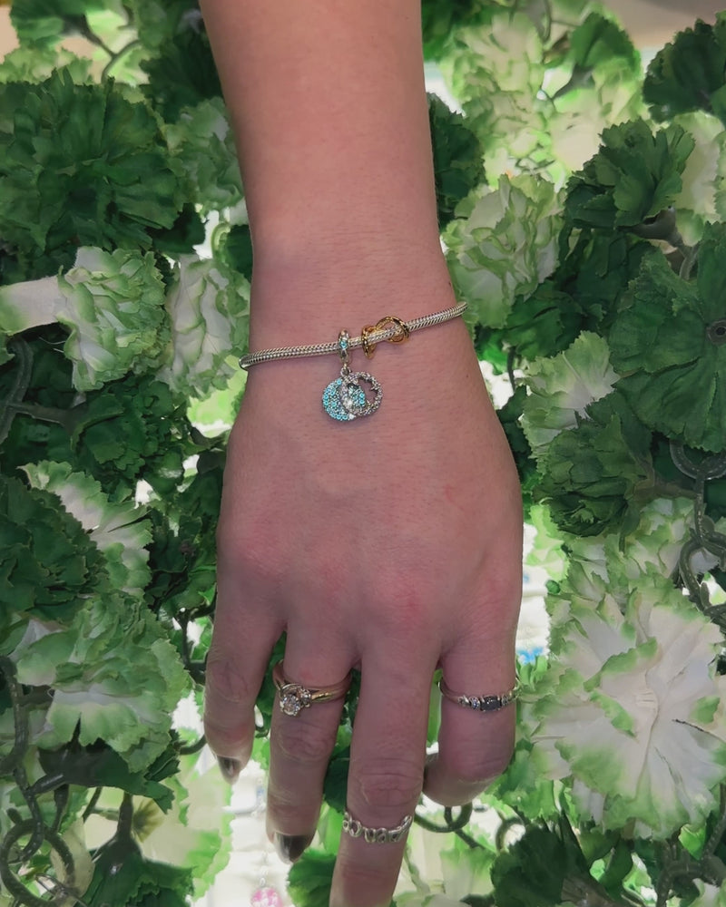 Lucky Four Leaf Clover Dangle Charm