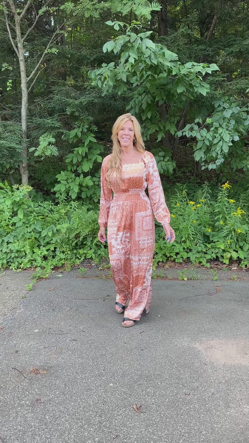 Lillian Paisley Patchwork Maxi Dress