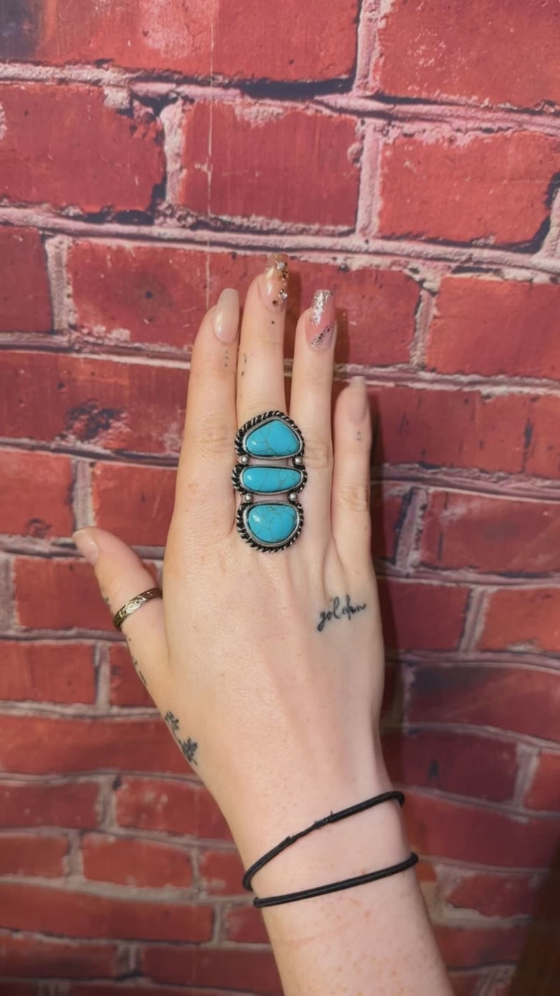 Semiprecious Turquoise Stone Ring