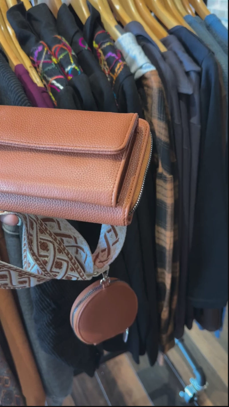 Lucy Patterned Strap Crossbody Bag