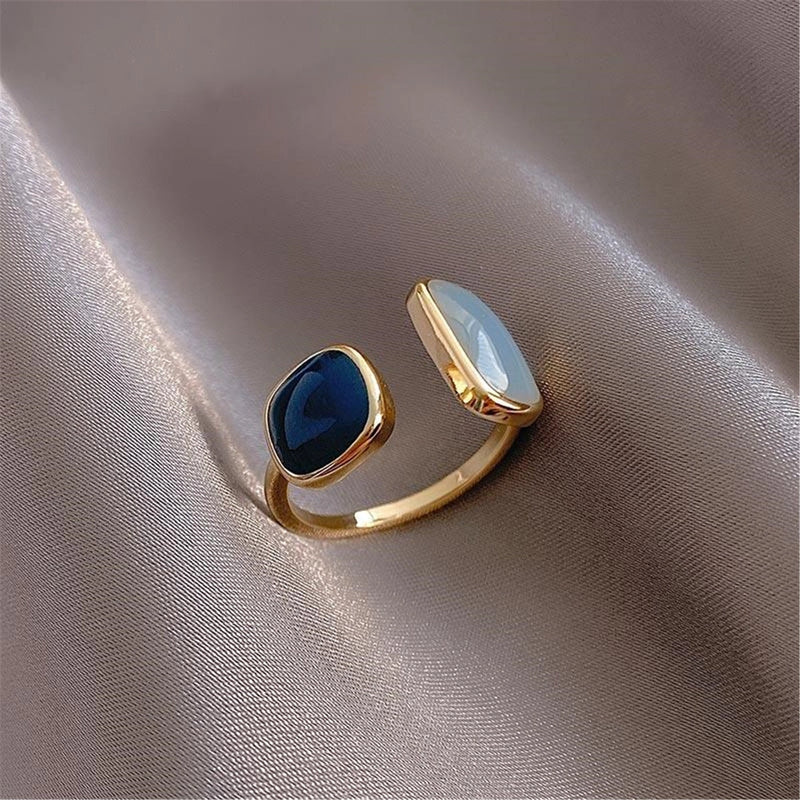 Blue Stone Open Statement Ring