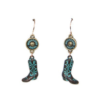 Bullet Shell Cowboy Boot Earrings