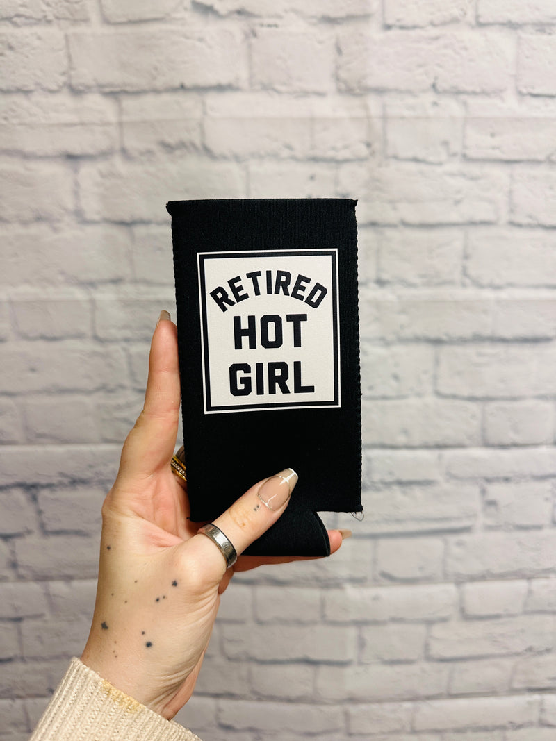 Retired Hot Girl Can Koozie - Slim