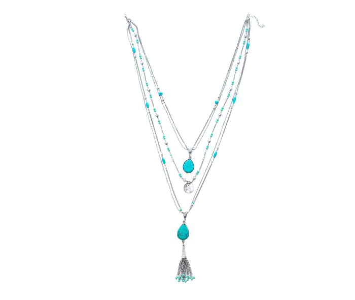 Teal Layered Necklace