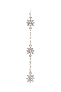silver starburst dangle earrings
