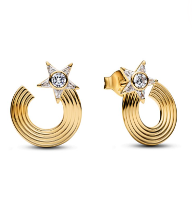 Sparkling Shooting Star Stud Earrings