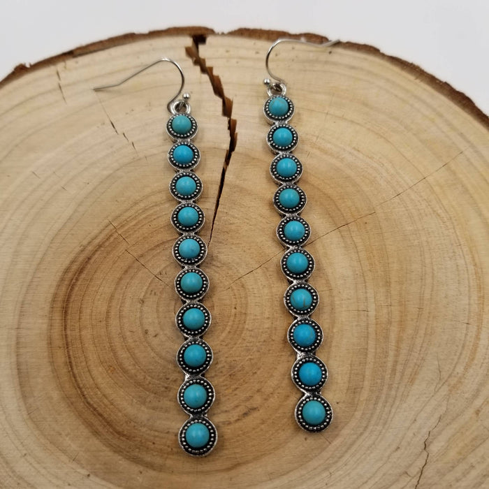 Turquoise Stone Dangle Earrings