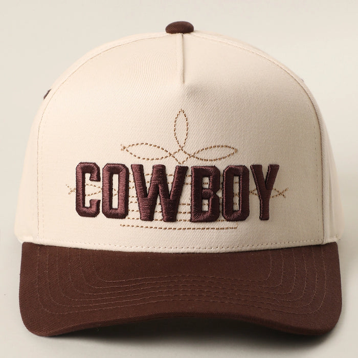 Cowboy Embroidered Trucker Cap
