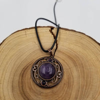 Vintage Natural Stone Pendant Necklace