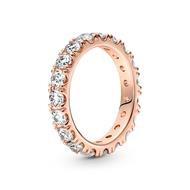 Rose-Gold Sparkling Row Eternity Ring