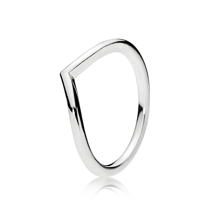 Wishbone ring in sterling silver size 7.5/56