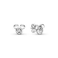 Disney Mickey and Minnie sterling silver stud earrings with clear cubic zirconia PU